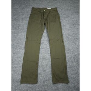 Gustin Pants Men's 35 (FITS 31 x 33) Green Straight Fit Cotton Slim Huckberry